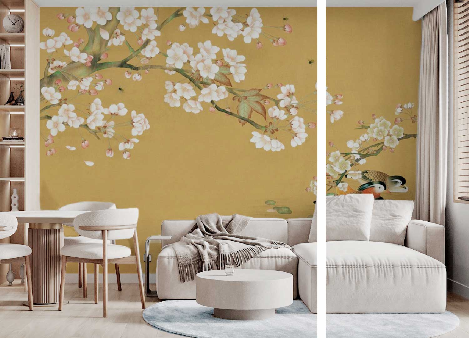 Yellow Floral Living Room
